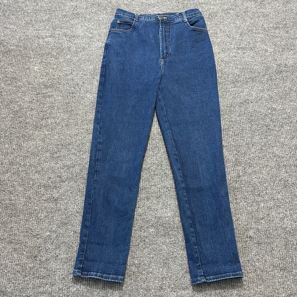 Next Jeans Womens Size 13/14 Blue Denim Sraight Leg‎ Cotton Stretch High Rise